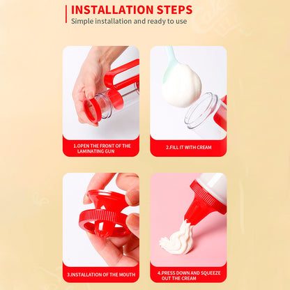 Biscuits Press Gun Kit Transparent Tube Food Grade Odorless Safe Biscuits Maker Press Machine Red V1294-YM0512-3118220299911