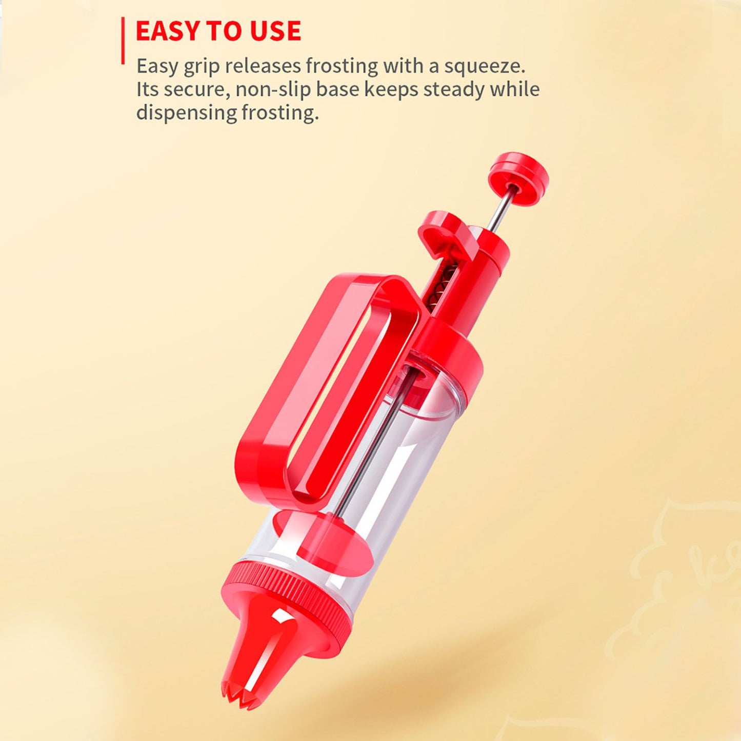 Biscuits Press Gun Kit Transparent Tube Food Grade Odorless Safe Biscuits Maker Press Machine Red V1294-YM0512-3118220299911