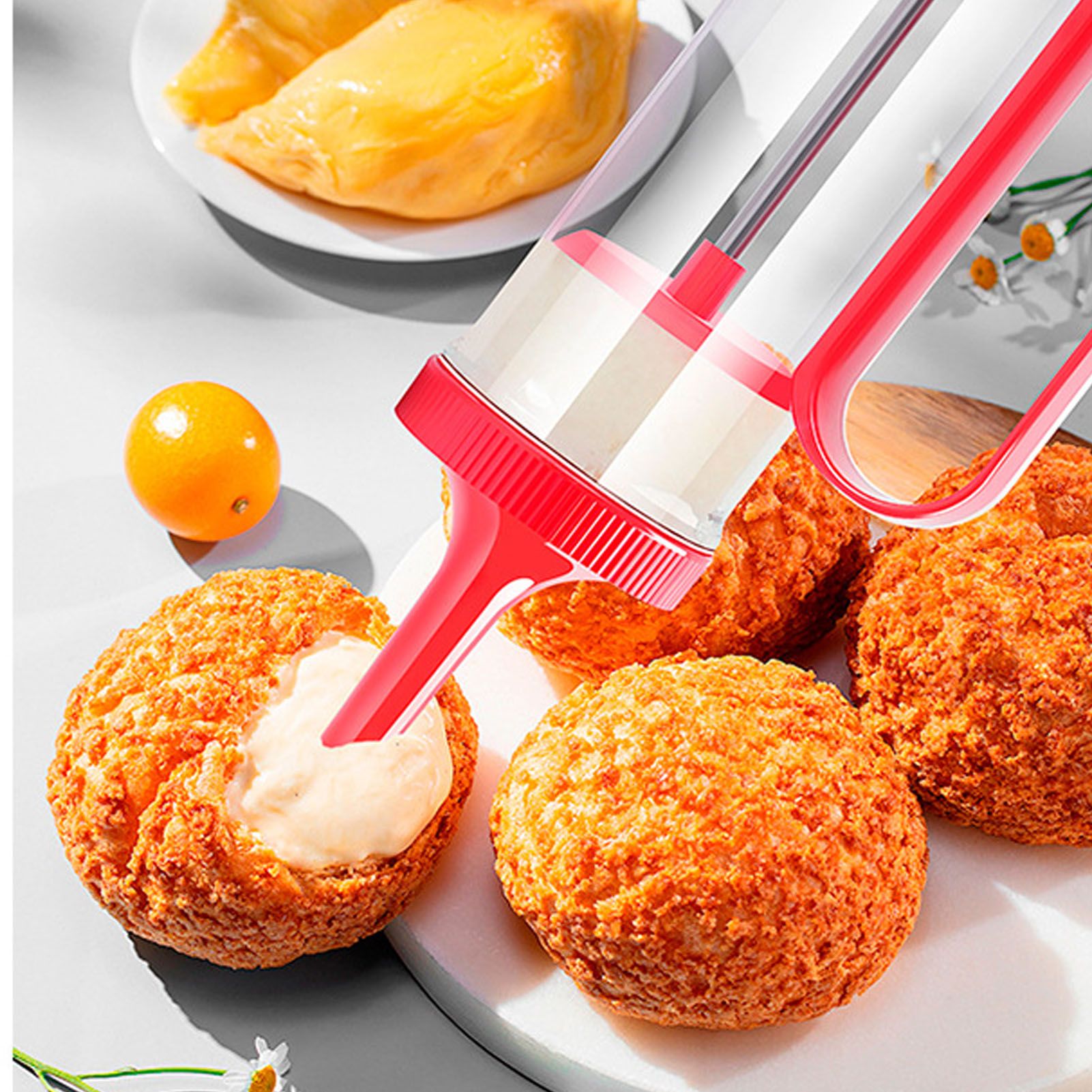 Biscuits Press Gun Kit Transparent Tube Food Grade Odorless Safe Biscuits Maker Press Machine Red V1294-YM0512-3118220299911