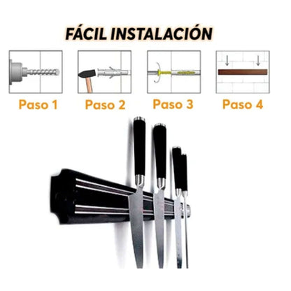 Magnetic Knife Holder Modern Simple Design Multi Use Wall Mount Knife Strip 38cm V1294-YM0512-3118220300211