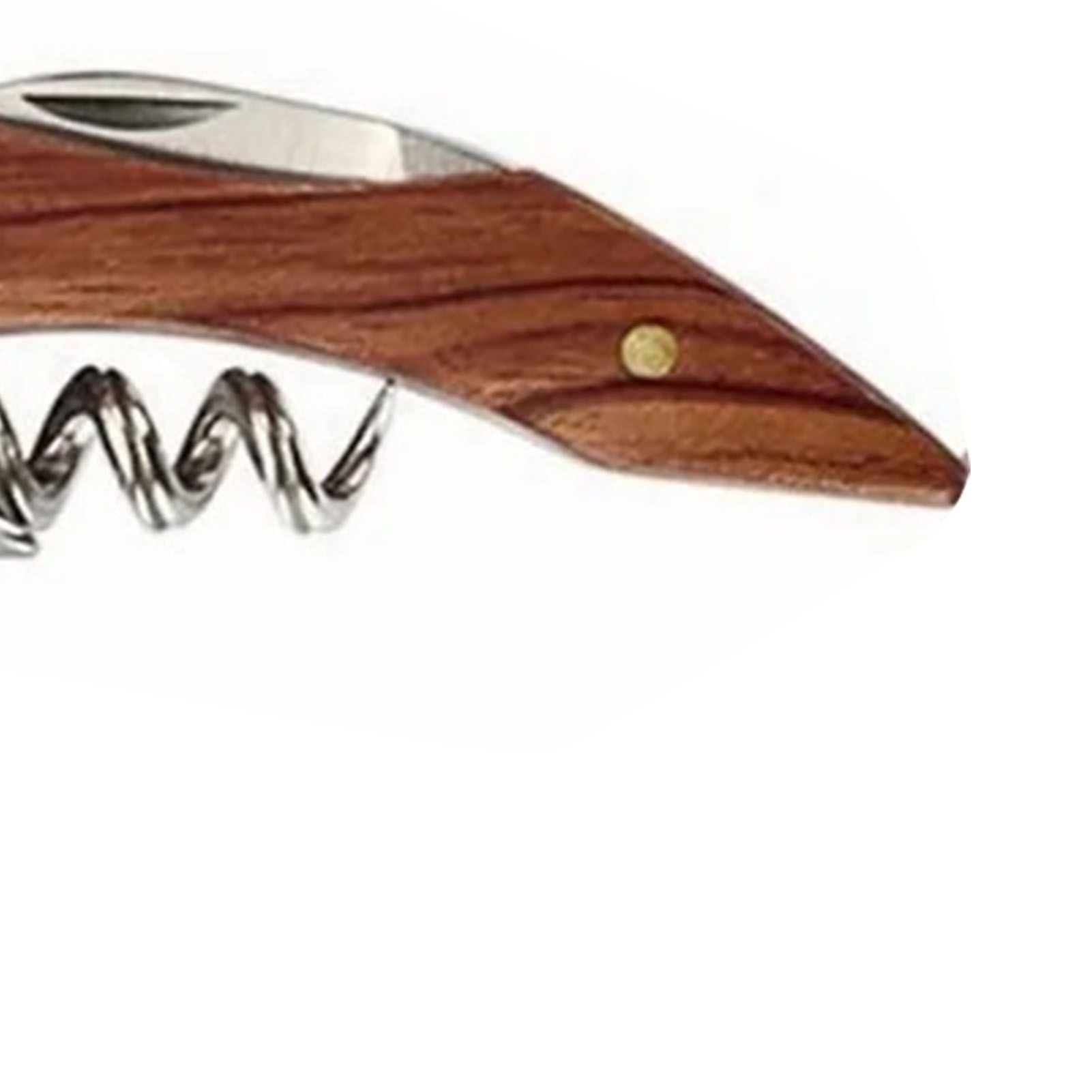 Wine Bottle Opener Corkscrew Stainless Steel Wood Easy Grip Portable Tool for Home V1294-YM0512-3118220301411