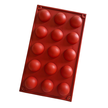 Semi Sphere Mold 15 Holes Silicone Semicircle Baking Mold for Cake Chocolate Mousse V1294-YM0512-3118220301511