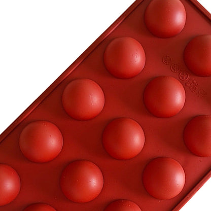 Semi Sphere Mold 15 Holes Silicone Semicircle Baking Mold for Cake Chocolate Mousse V1294-YM0512-3118220301511