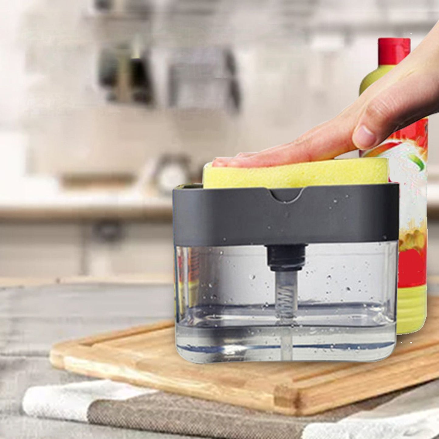 Detergent Liquid Press Dispenser Box Dishwashing Soap Automatic Outlet Kitchen Supplies V1294-YM0512-3118220301711
