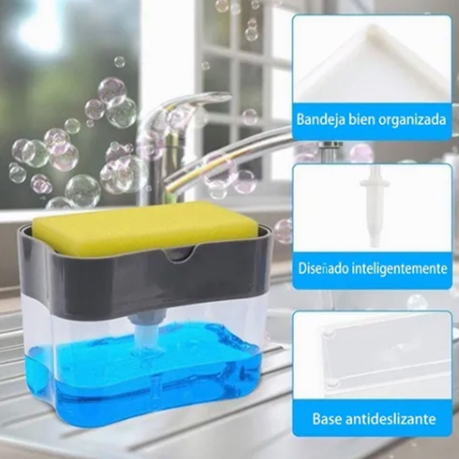 Detergent Liquid Press Dispenser Box Dishwashing Soap Automatic Outlet Kitchen Supplies V1294-YM0512-3118220301711