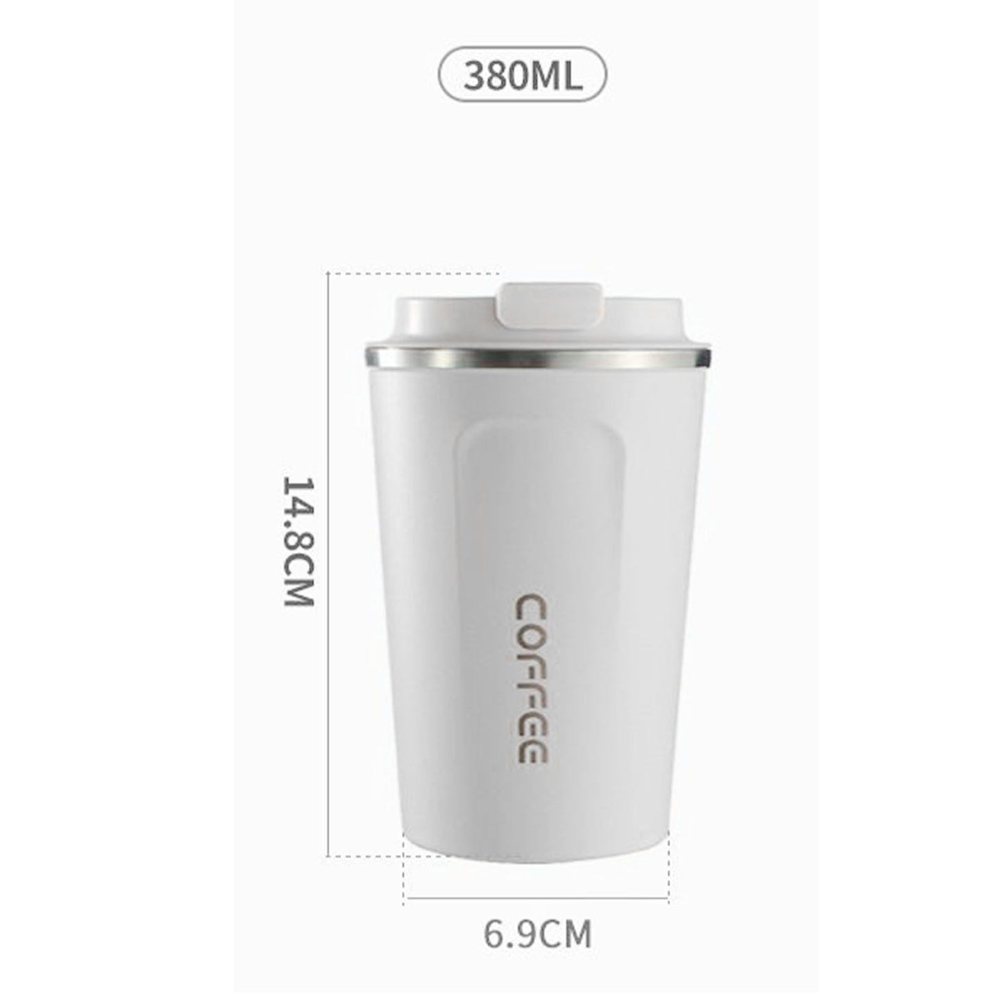 Smart Temperature Display Coffee Cup Portable 304 Stainless Steel Insulation Cup Simple Style Pure Color V1294-YM0512-3118220302011
