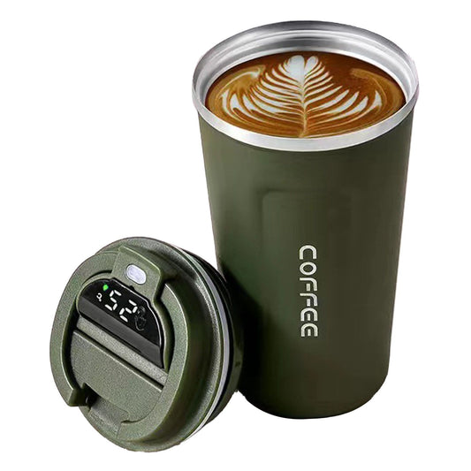 Smart Temperature Display Coffee Cup Portable 304 Stainless Steel Insulation Cup Simple Style Pure Color V1294-YM0512-3118220302016