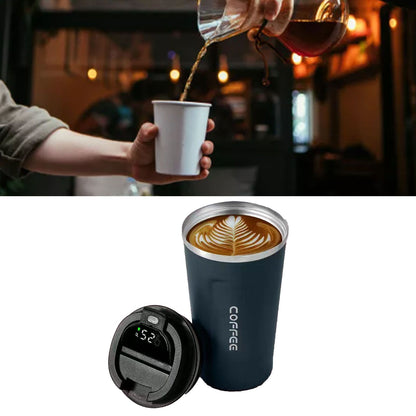 Smart Temperature Display Coffee Cup Portable 304 Stainless Steel Insulation Cup Simple Style Pure Color V1294-YM0512-3118220302017