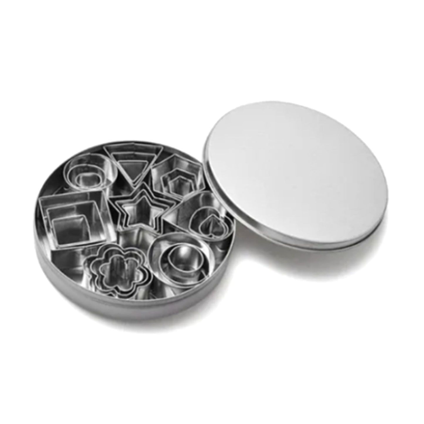 24 Pcs Cookie Cutters Set Biscuit Mould 430 Stainless Steel Vegetable Fruit Cutters for DIY Baking Cooking V1294-YM0512-3118220303811