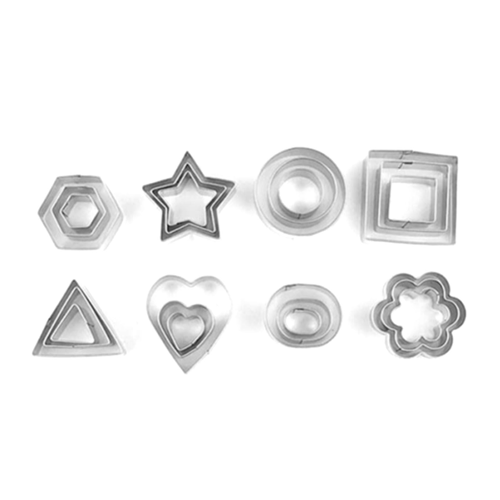 24 Pcs Cookie Cutters Set Biscuit Mould 430 Stainless Steel Vegetable Fruit Cutters for DIY Baking Cooking V1294-YM0512-3118220303811