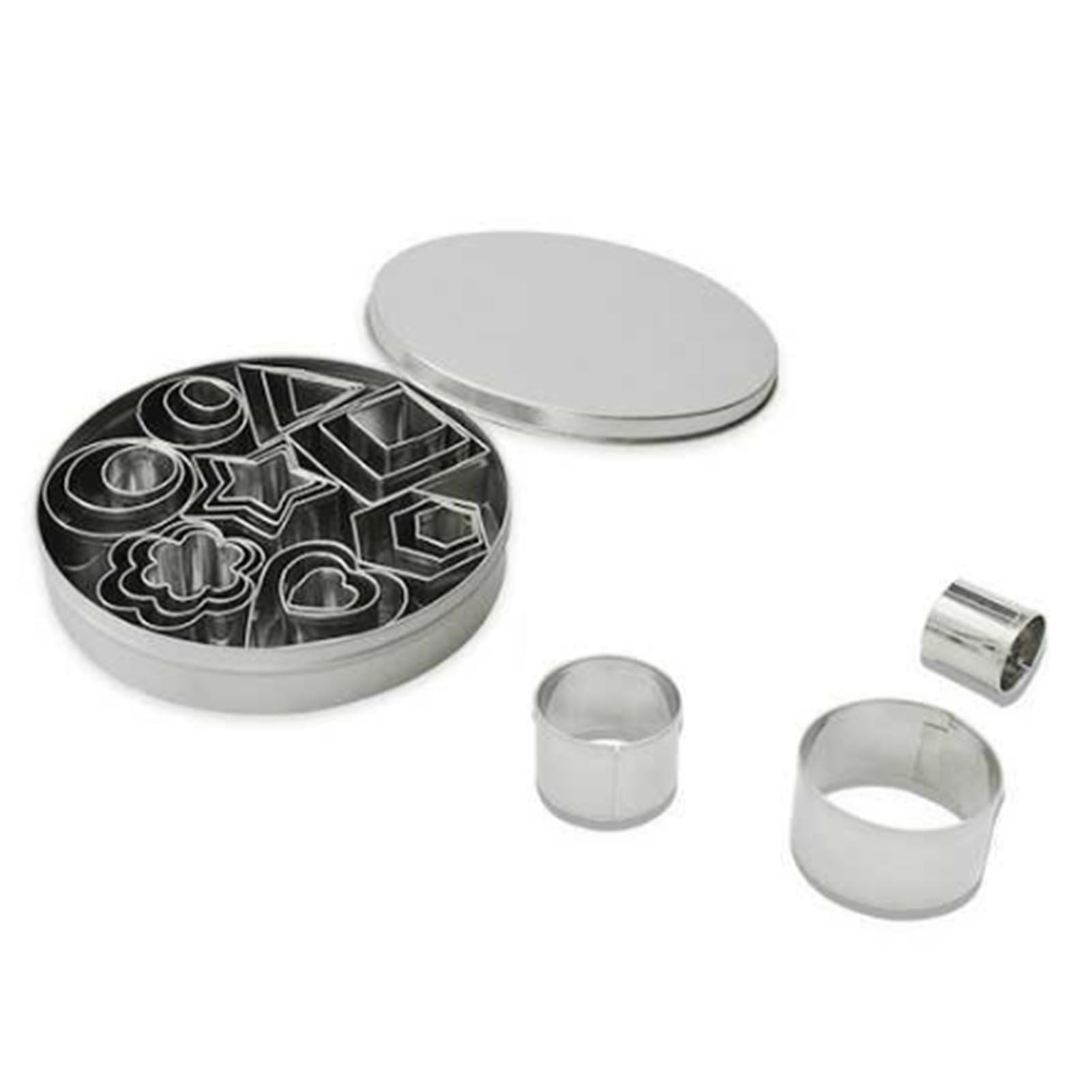24 Pcs Cookie Cutters Set Biscuit Mould 430 Stainless Steel Vegetable Fruit Cutters for DIY Baking Cooking V1294-YM0512-3118220303811