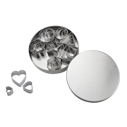 24 Pcs Cookie Cutters Set Biscuit Mould 430 Stainless Steel Vegetable Fruit Cutters for DIY Baking Cooking V1294-YM0512-3118220303811
