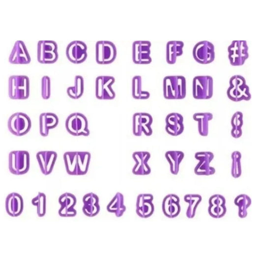 40pcs Numeral Alphabetic Cake Stencils Semiotic Food Grade Plastic Cake Topper Decorative Fillings for Home V1294-YM0512-3118220304011