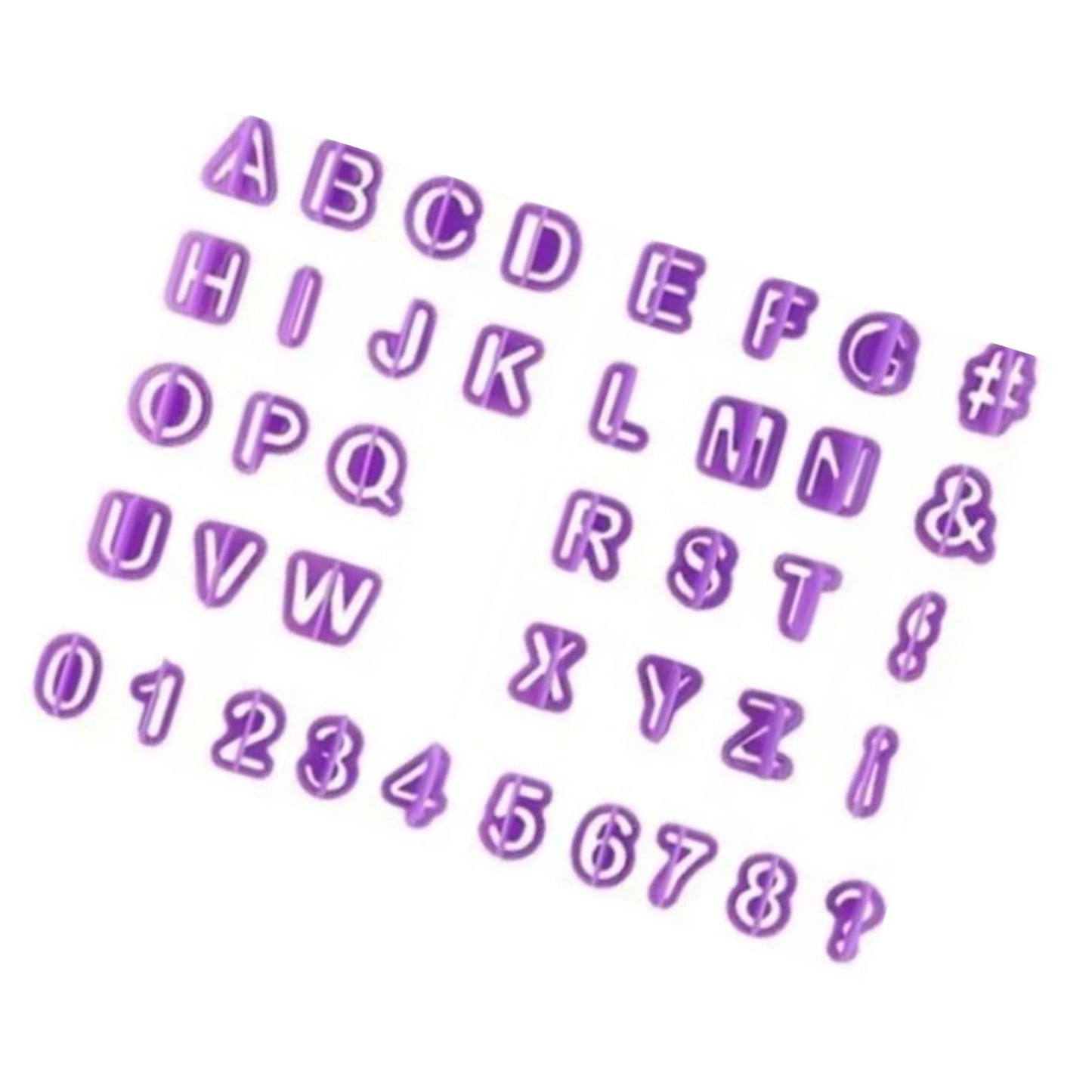 40pcs Numeral Alphabetic Cake Stencils Semiotic Food Grade Plastic Cake Topper Decorative Fillings for Home V1294-YM0512-3118220304011