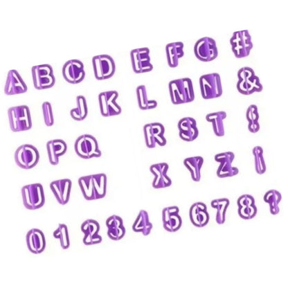 40pcs Numeral Alphabetic Cake Stencils Semiotic Food Grade Plastic Cake Topper Decorative Fillings for Home V1294-YM0512-3118220304011
