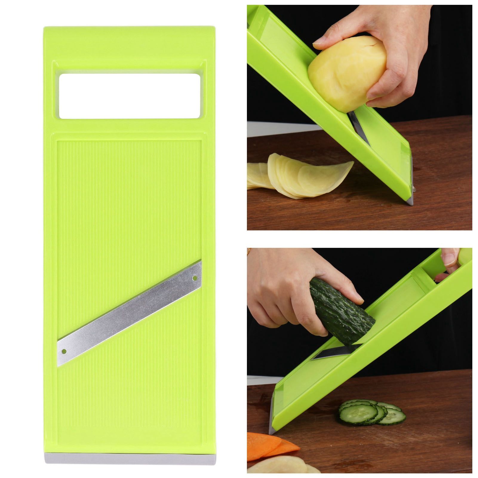 Vegetable Chip Maker Rustproof Stainless Steel Handheld Kitchen Chopper Food Chopper with Ergonomic Handle V1294-YM0512-3118220305111