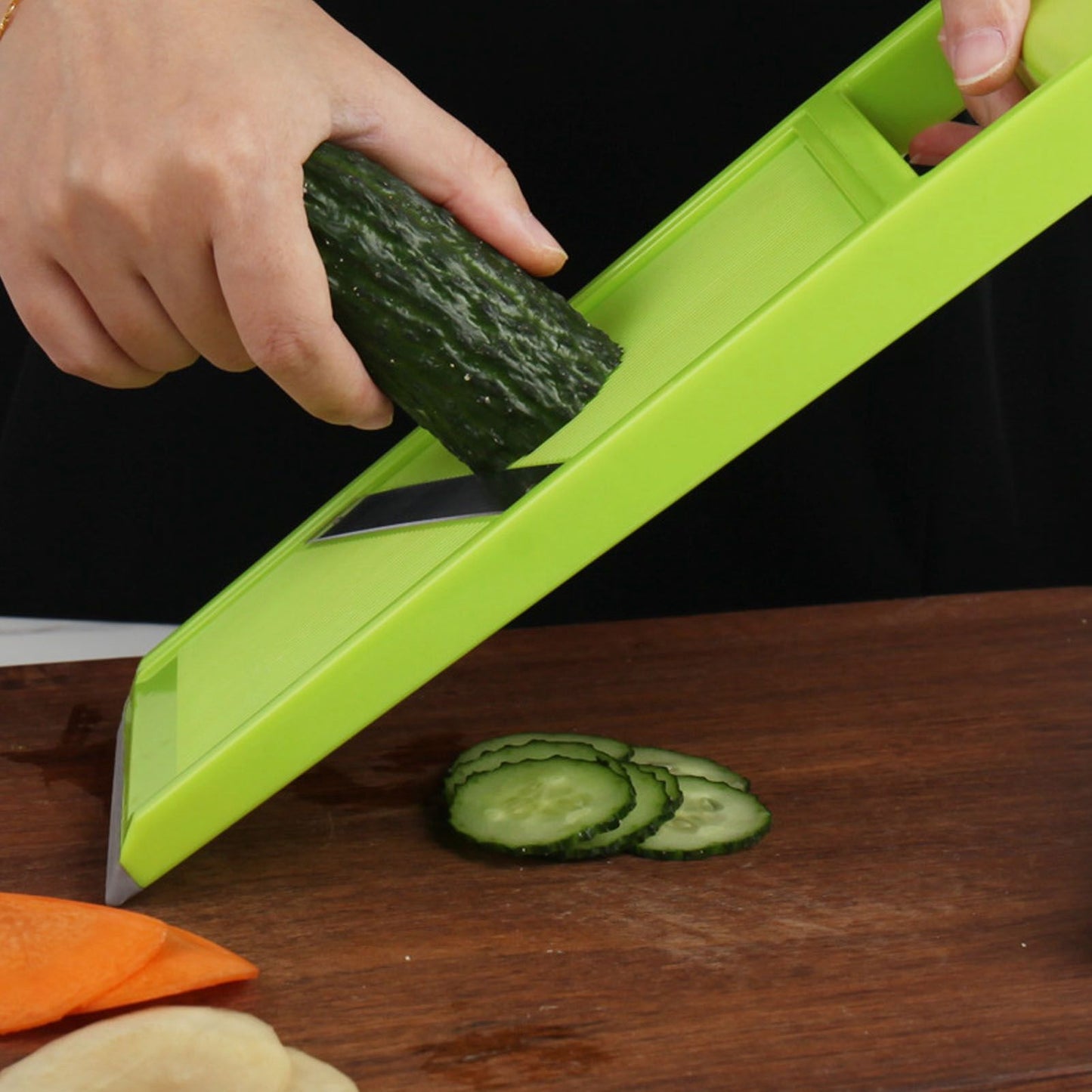 Vegetable Chip Maker Rustproof Stainless Steel Handheld Kitchen Chopper Food Chopper with Ergonomic Handle V1294-YM0512-3118220305111