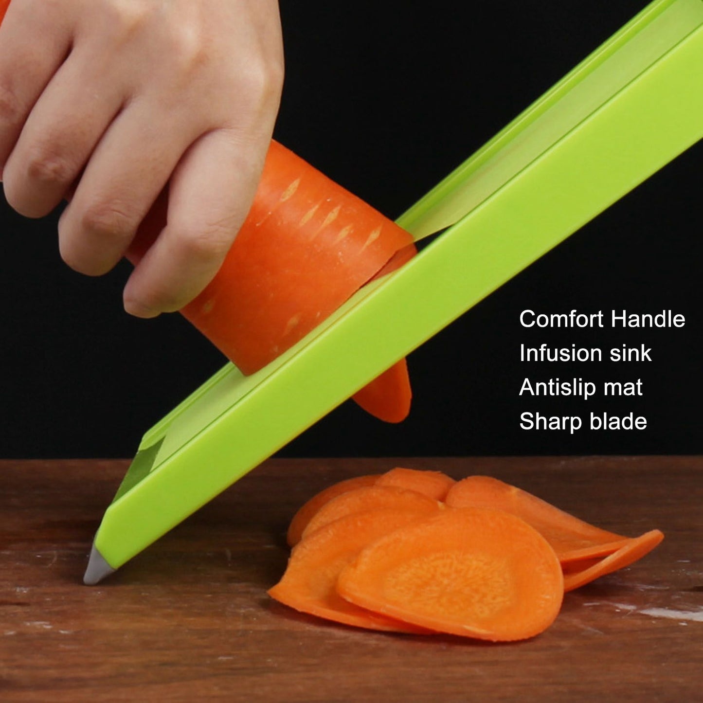 Vegetable Chip Maker Rustproof Stainless Steel Handheld Kitchen Chopper Food Chopper with Ergonomic Handle V1294-YM0512-3118220305111