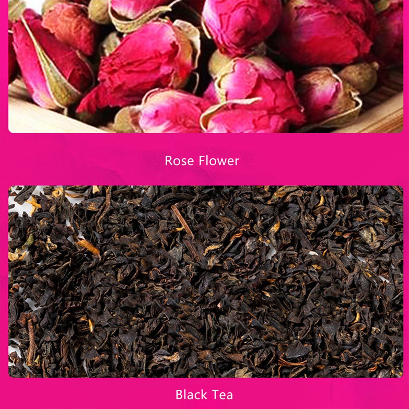 Rose Black Tea 30 Triangular Bags Boiling Water Brewing Portable Flower Tea for Women Girls V1294-YM0512-3118220305411