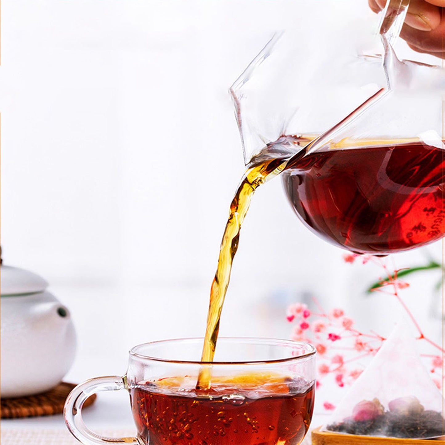 Rose Black Tea 30 Triangular Bags Boiling Water Brewing Portable Flower Tea for Women Girls V1294-YM0512-3118220305411