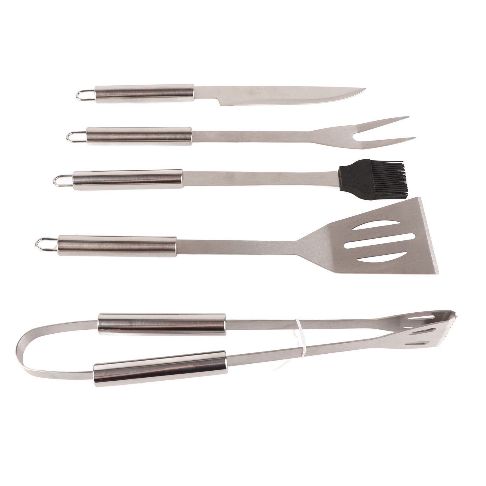 20pcs Barbecue Utensils Food Grade Stainless Steel Skewer Fork Knife BBQ Tool Set for Camping Hiking V1294-YM0512-3118220306911