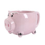 Ceramic Coffee Mug Wide Mouth Piggy Cute Water Cup with Handle for Home Cafe Office Pink V1294-YM0512-3118220308411