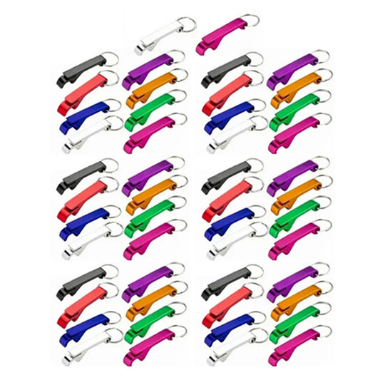 50pcs Keychain Bottle Opener Aluminum Alloy Mini Pocket Beer Beverage Opener Colorful Metal Bottle Opener V1294-YM0512-3118220308511