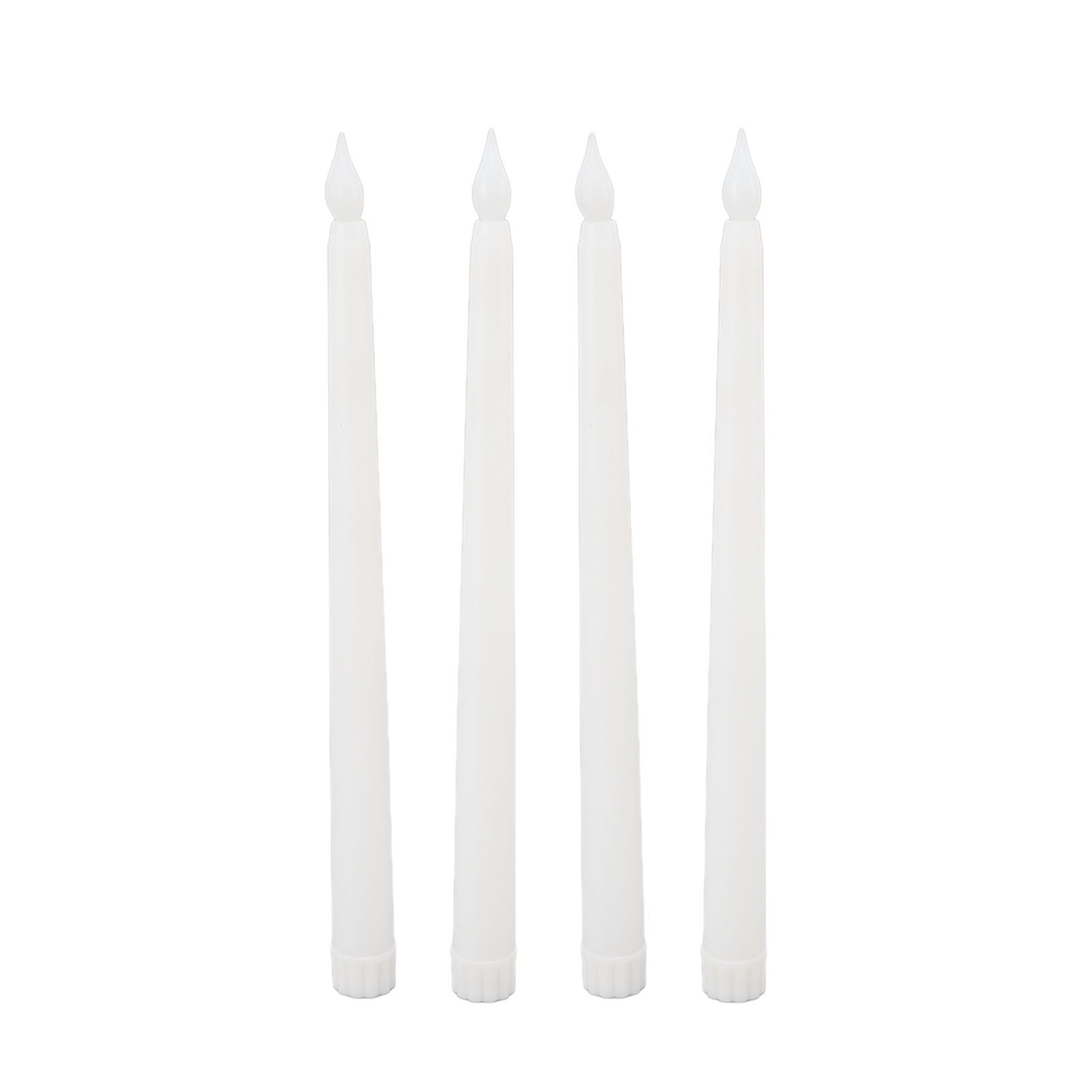 4 Pcs LED Candles Smoke Free Flameless Safe Environmentally Friendly Warm Light Electric LED Taper Candle V1294-YM0512-3119220152711