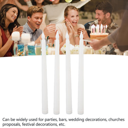 4 Pcs LED Candles Smoke Free Flameless Safe Environmentally Friendly Warm Light Electric LED Taper Candle V1294-YM0512-3119220152711