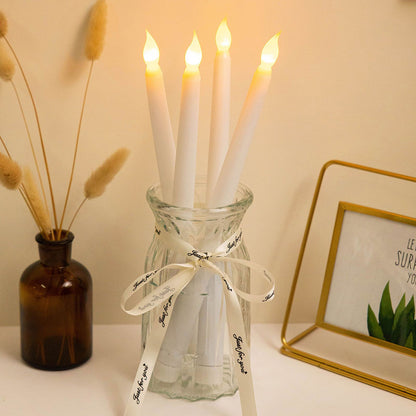 4 Pcs LED Candles Smoke Free Flameless Safe Environmentally Friendly Warm Light Electric LED Taper Candle V1294-YM0512-3119220152711