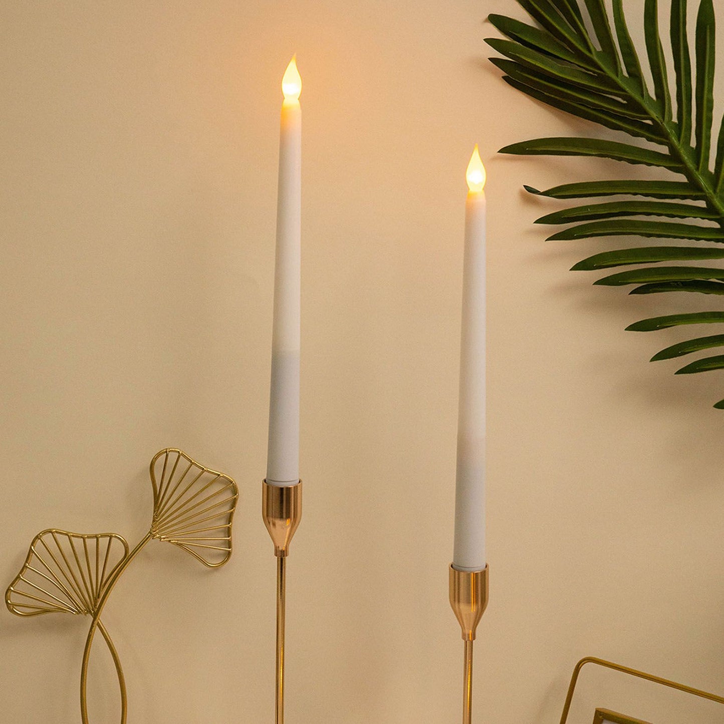 4 Pcs LED Candles Smoke Free Flameless Safe Environmentally Friendly Warm Light Electric LED Taper Candle V1294-YM0512-3119220152711
