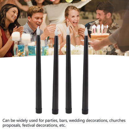 4 Pcs LED Candles Smoke Free Flameless Safe Environmentally Friendly Warm Light Electric LED Taper Candle V1294-YM0512-3119220152712