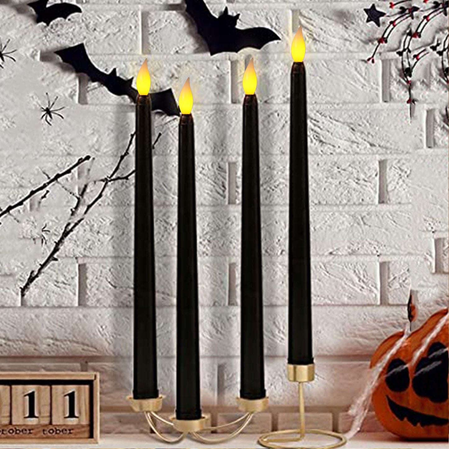 4 Pcs LED Candles Smoke Free Flameless Safe Environmentally Friendly Warm Light Electric LED Taper Candle V1294-YM0512-3119220152712