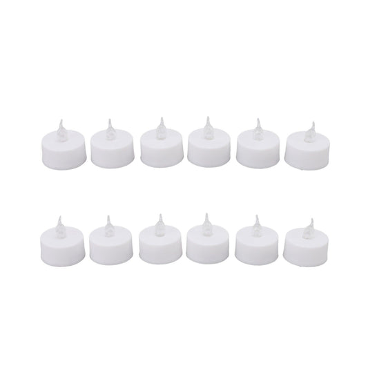 12Pcs Flameless LED Candle Light Tea Lights Candles with Color Transparent Wick Halloween Holiday Party Room V1294-YM0512-3119220154111