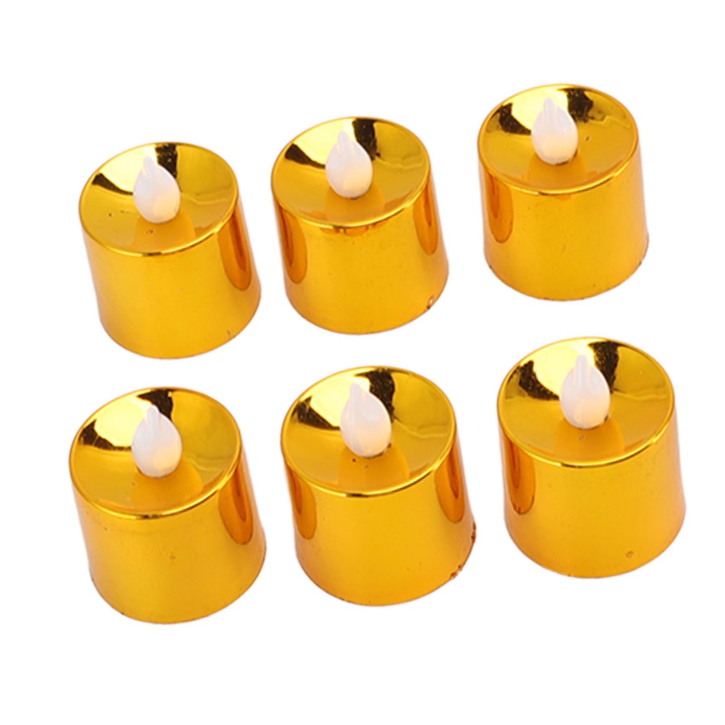 12 Pcs Electrogilding LED Electronic Candle Lamp for Christmas Wedding Birthday Party Home Decor Golden V1294-YM0512-3119220154611
