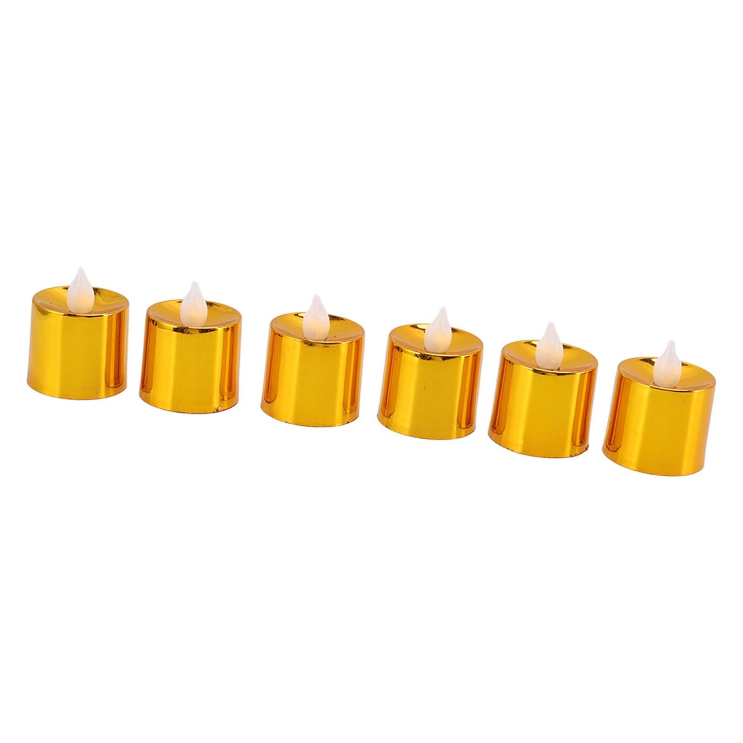 12 Pcs Electrogilding LED Electronic Candle Lamp for Christmas Wedding Birthday Party Home Decor Golden V1294-YM0512-3119220154611