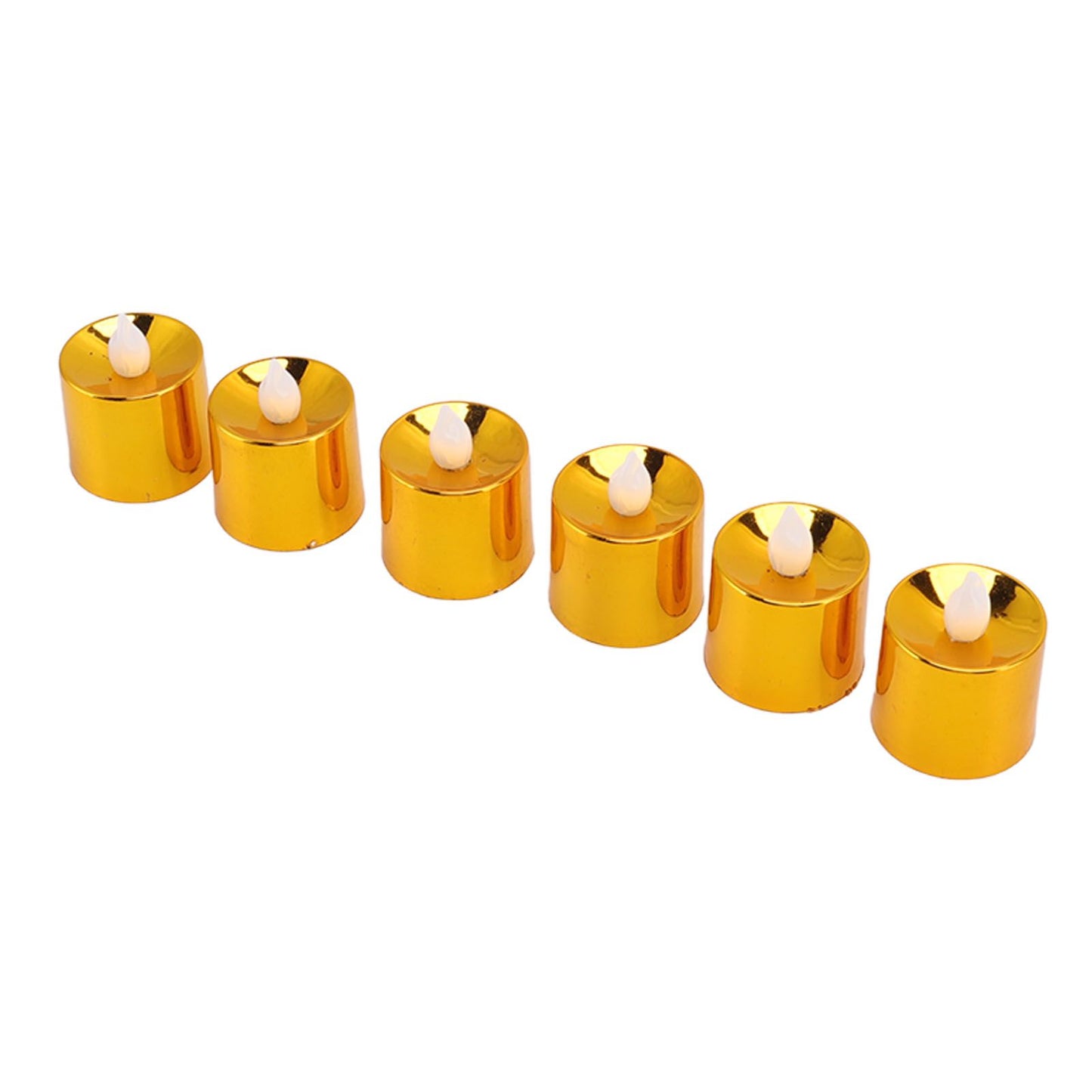 12 Pcs Electrogilding LED Electronic Candle Lamp for Christmas Wedding Birthday Party Home Decor Golden V1294-YM0512-3119220154611
