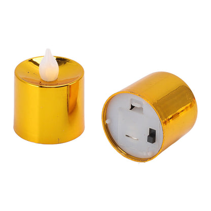 12 Pcs Electrogilding LED Electronic Candle Lamp for Christmas Wedding Birthday Party Home Decor Golden V1294-YM0512-3119220154611