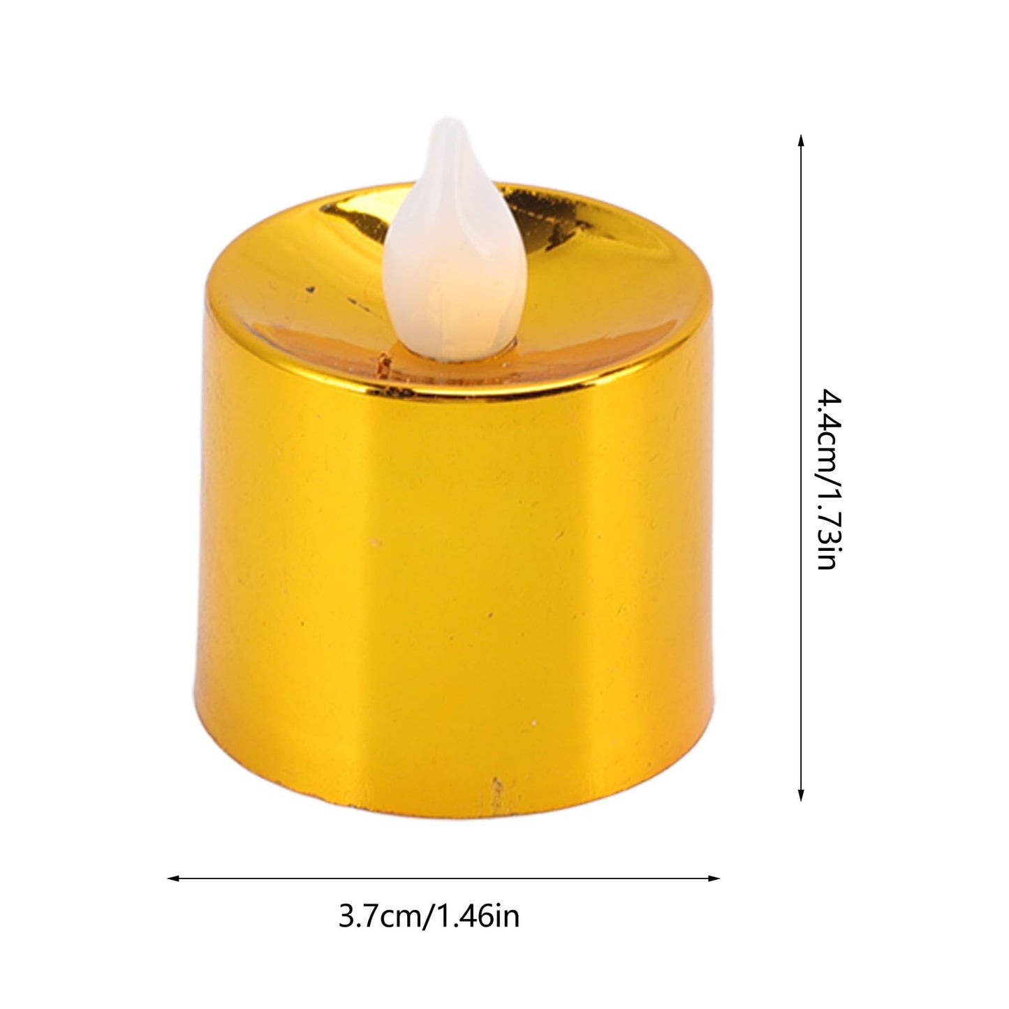 12 Pcs Electrogilding LED Electronic Candle Lamp for Christmas Wedding Birthday Party Home Decor Golden V1294-YM0512-3119220154611