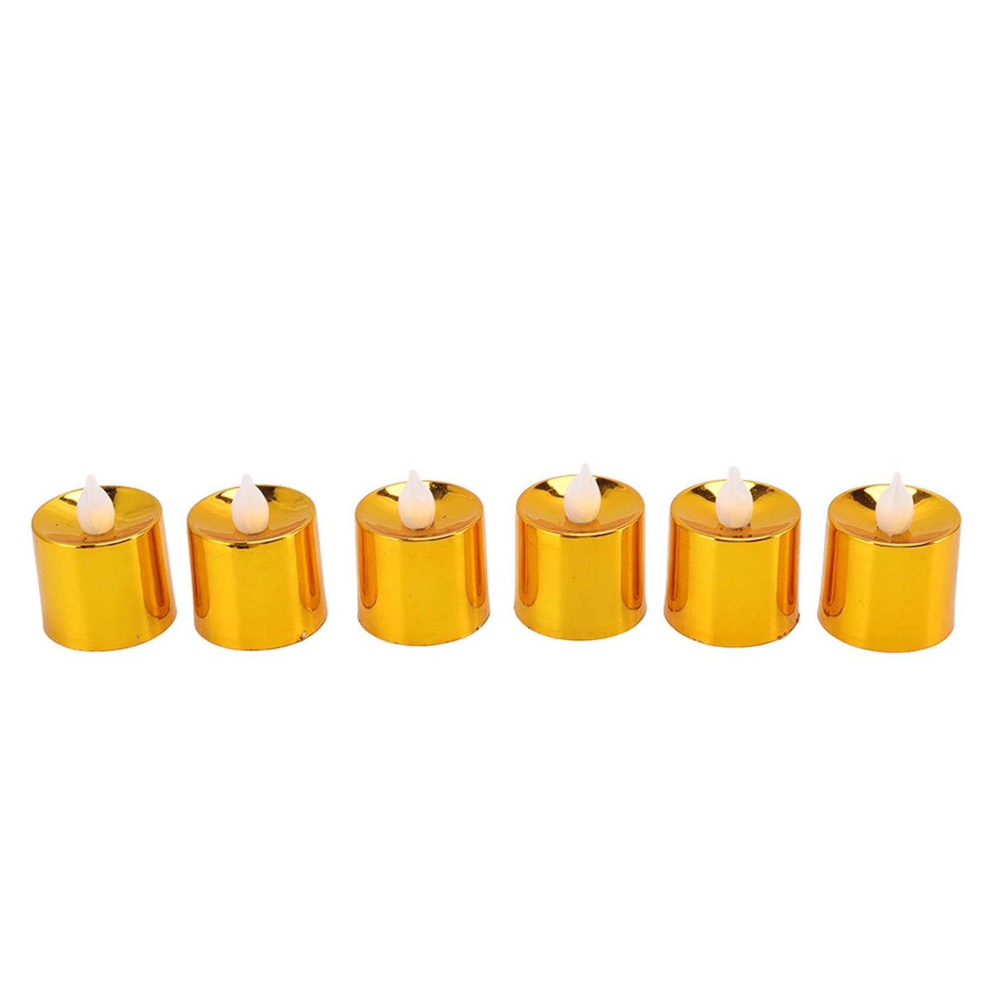12 Pcs Electrogilding LED Electronic Candle Lamp for Christmas Wedding Birthday Party Home Decor Golden V1294-YM0512-3119220154611