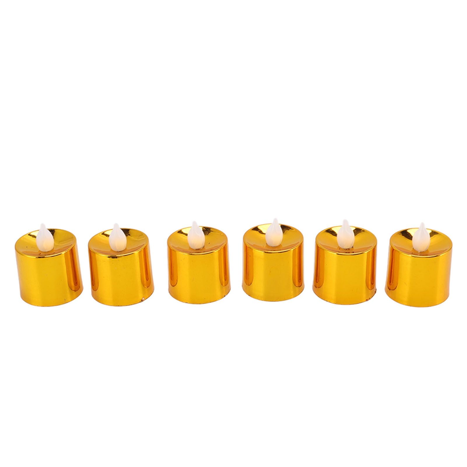 12 Pcs Electrogilding LED Electronic Candle Lamp for Christmas Wedding Birthday Party Home Decor Golden V1294-YM0512-3119220154611