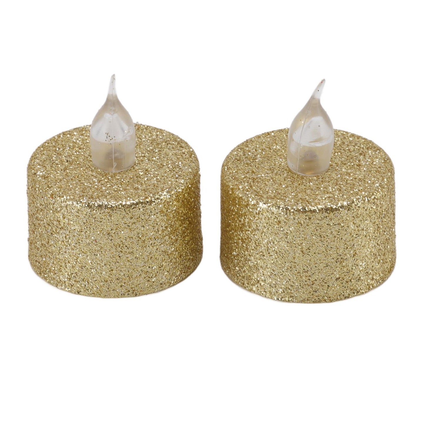 LED Candle Light Flameless Battery Operated Decorative Electronic Tea Light for Christmas Wedding 12pcs Gold V1294-YM0512-3119220155211