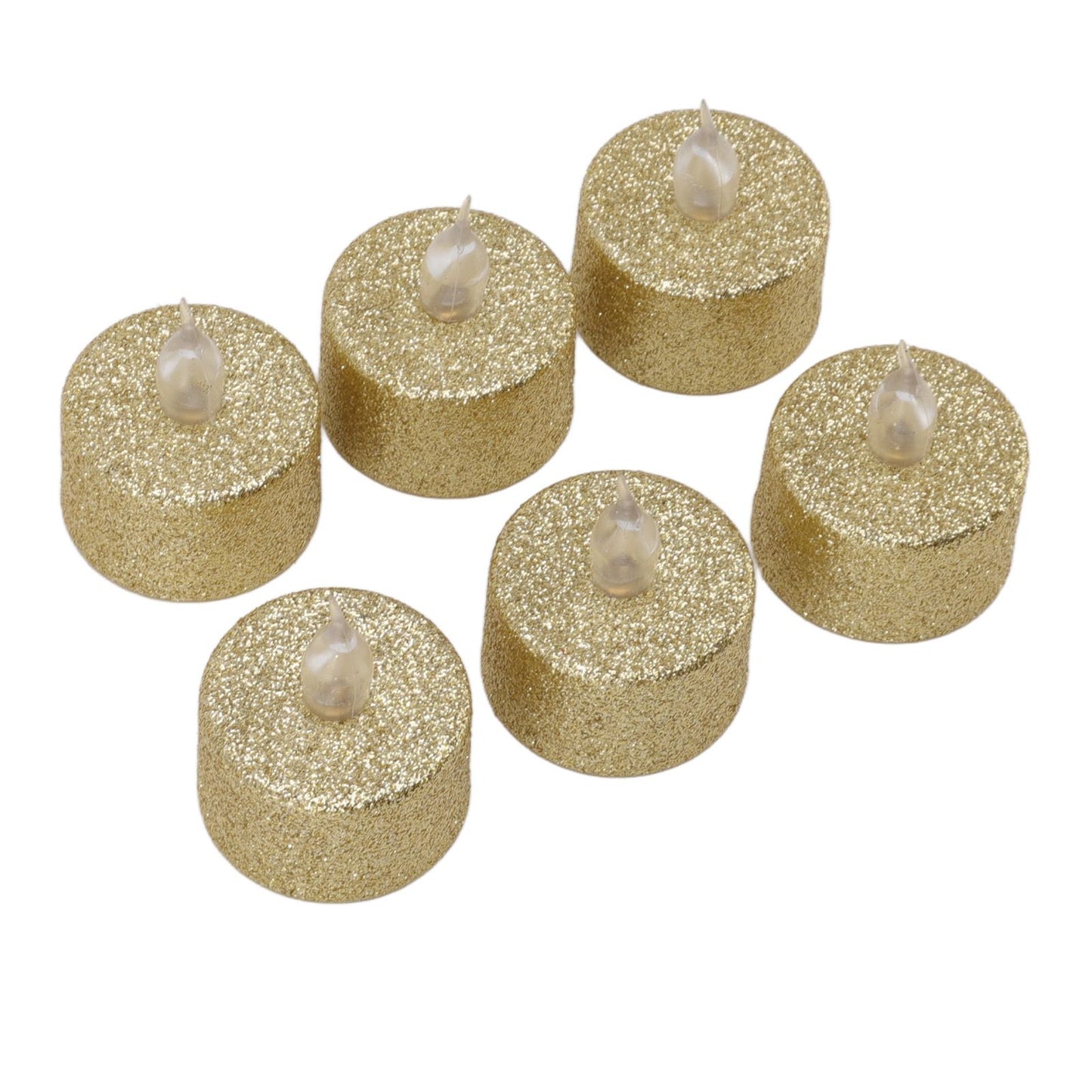 LED Candle Light Flameless Battery Operated Decorative Electronic Tea Light for Christmas Wedding 12pcs Gold V1294-YM0512-3119220155211