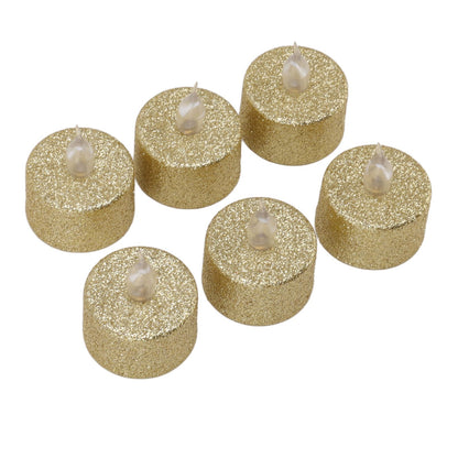 LED Candle Light Flameless Battery Operated Decorative Electronic Tea Light for Christmas Wedding 12pcs Gold V1294-YM0512-3119220155211