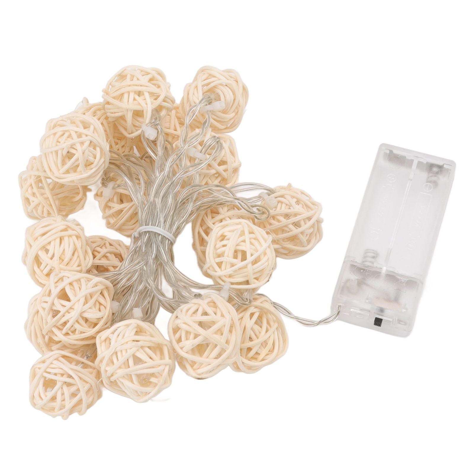 3m Rattan Ball Lantern String Lights 20 Globe Rattan Balls Battery Powered for Wedding Birthdays Decoration V1294-YM0512-3119220158311