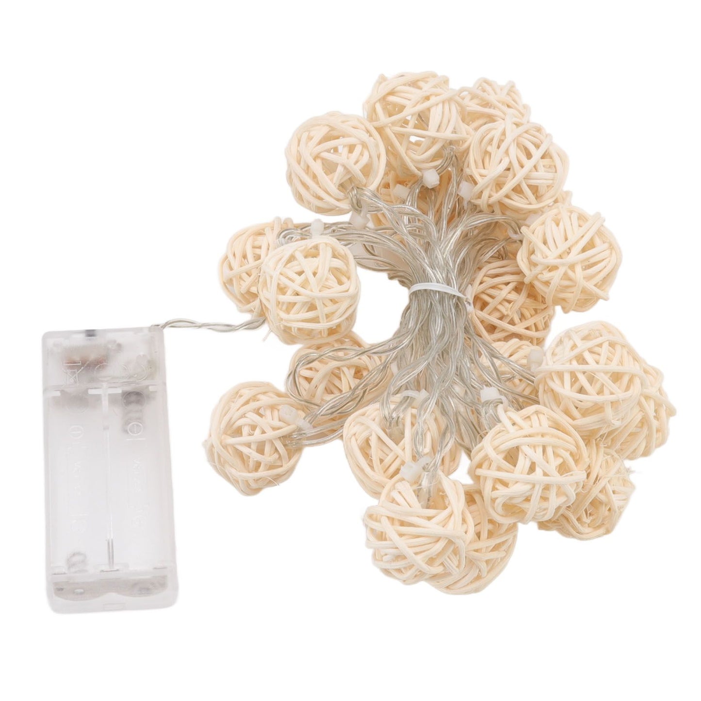 3m Rattan Ball Lantern String Lights 20 Globe Rattan Balls Battery Powered for Wedding Birthdays Decoration V1294-YM0512-3119220158311
