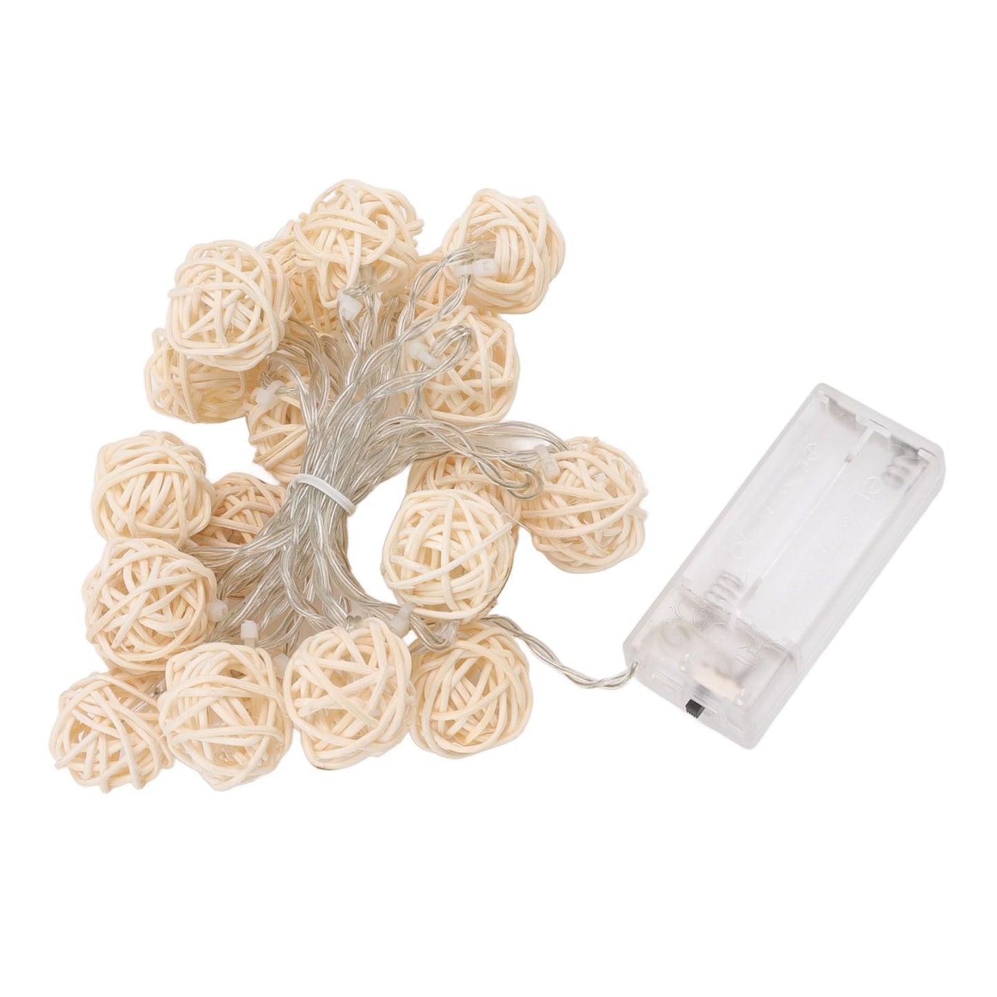 3m Rattan Ball Lantern String Lights 20 Globe Rattan Balls Battery Powered for Wedding Birthdays Decoration V1294-YM0512-3119220158311