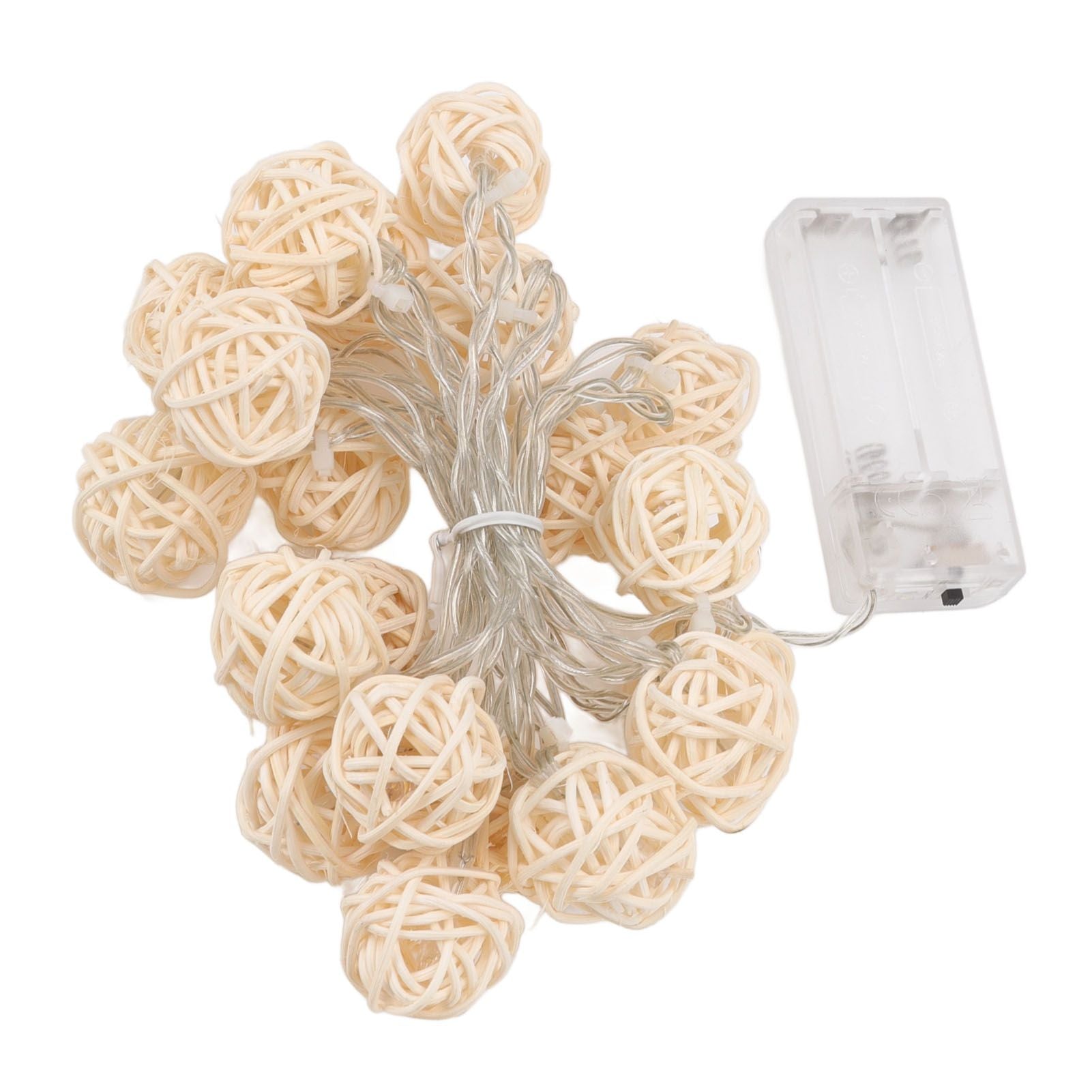 3m Rattan Ball Lantern String Lights 20 Globe Rattan Balls Battery Powered for Wedding Birthdays Decoration V1294-YM0512-3119220158311
