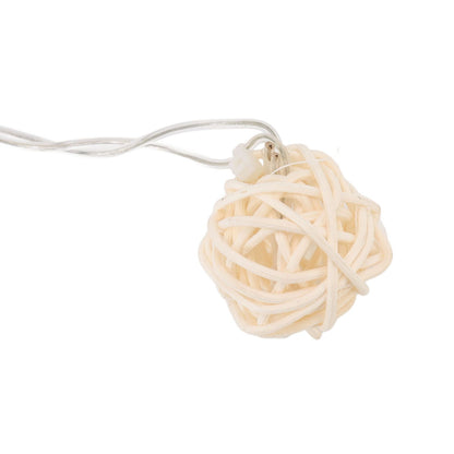 3m Rattan Ball Lantern String Lights 20 Globe Rattan Balls Battery Powered for Wedding Birthdays Decoration V1294-YM0512-3119220158311