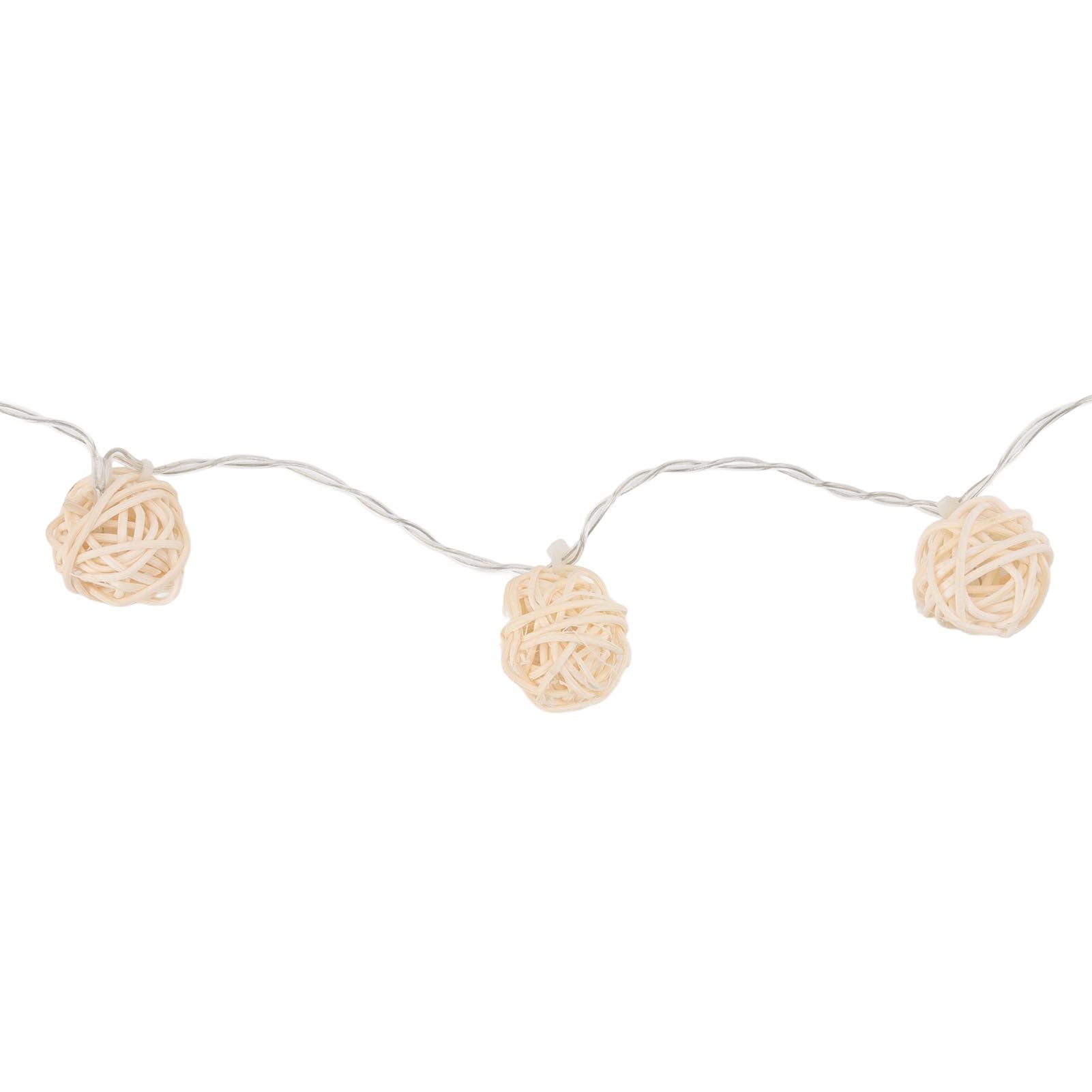 3m Rattan Ball Lantern String Lights 20 Globe Rattan Balls Battery Powered for Wedding Birthdays Decoration V1294-YM0512-3119220158311